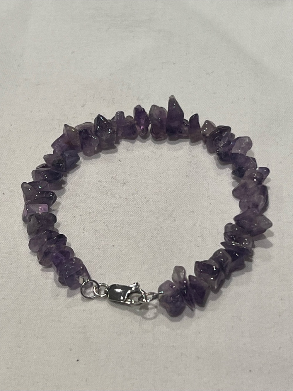 Amethyst sterling silver bracelet